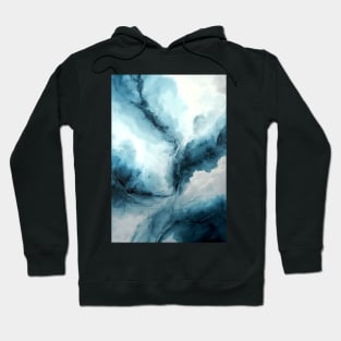 Cloudy Storm - Abstract Alcohol Ink Art Hoodie